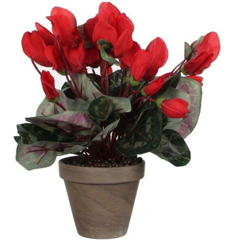 Mica Decorations - Mica Kunstpflanze Zyklamen rot im Topf 11,5 x 30 x 30 cm Kunstpflanzen