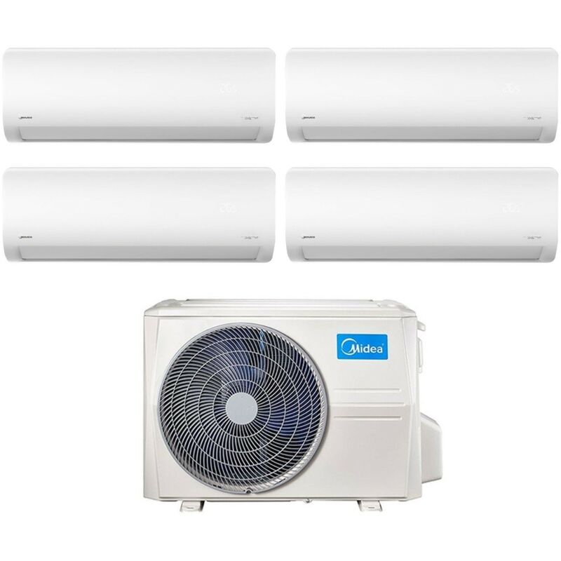 Quadri Split Inverter Klimagerät xtreme Serie 9+9+12+12 mit M4O-36FN8 R-32 Wi-Fi Integriert 9000+9000+12000 - Neu - Midea