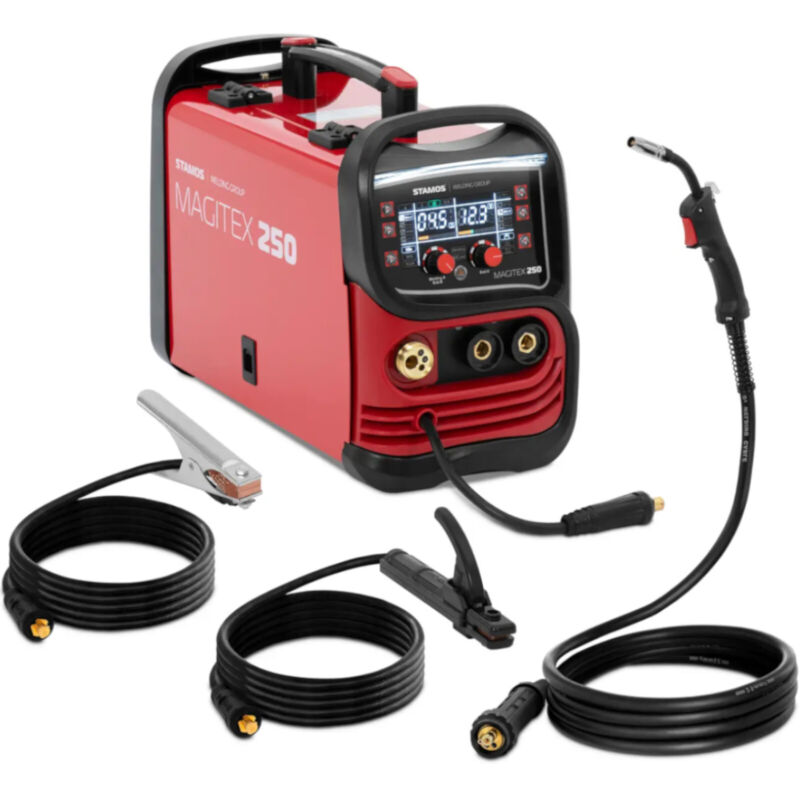 MIG MAG Schweißgerät 250 A digitales Bedienfeld Schutzgas WIG Liftarc MMA FLUX