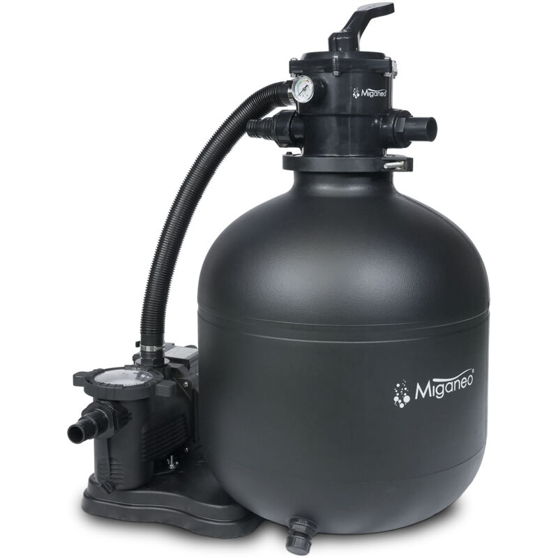 Miganeo - Sandfilteranlage Dynamic 12000 Eco Pro 8,6 m³ 485 mm Kessel schwarz