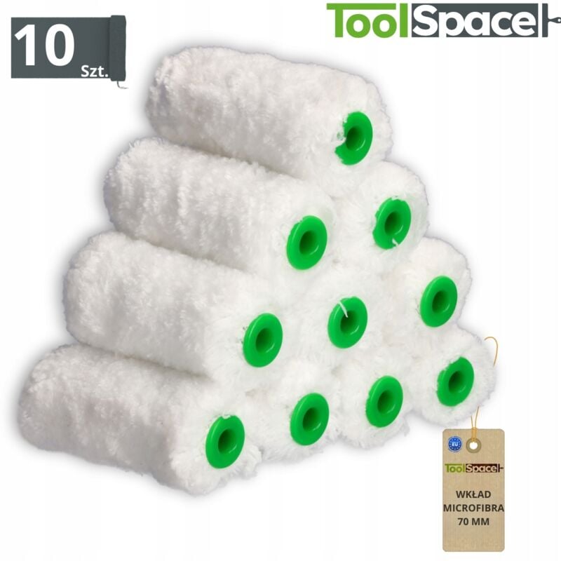 Mikrofaserrolle, MICROFIBRA-Einlage, 7cm, zum Malen, MALEN OHNE STREIFEN, 10 Stk.