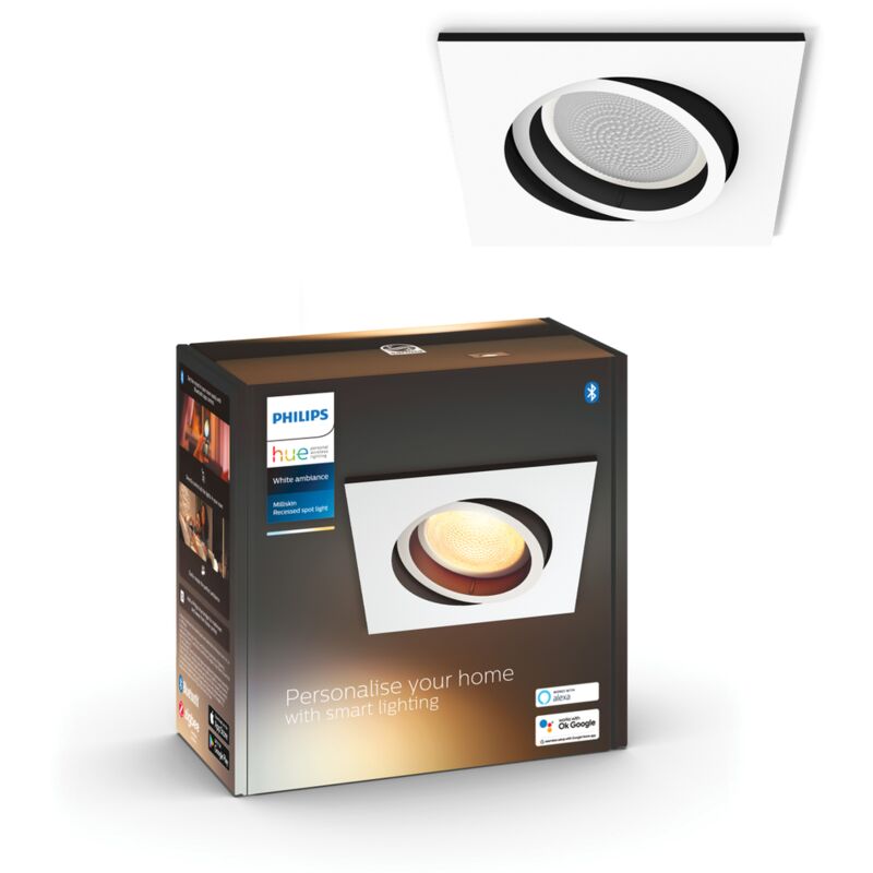 Milliskin philips hue strahler 33860900 929003047301- einbauleuchte connected-weiß