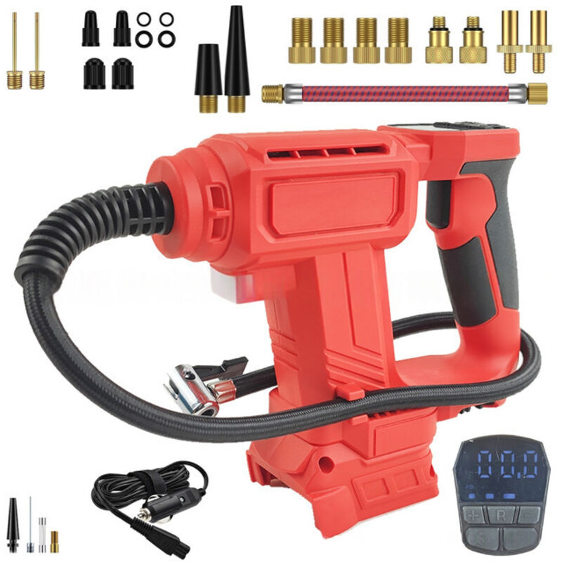 Milwaukee M18 18V Akku-Luftkompressor, elektrische Luftpumpe mit automatischer Abschaltung und LED-Leuchte, Autobatterie-Kompressor für