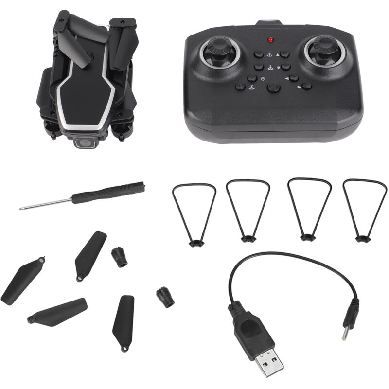 Mini-4K-Drohne mit zwei HD-Kameras für Luftaufnahmen, Mini-Quadrocopter für Reisefotografie, schwarz