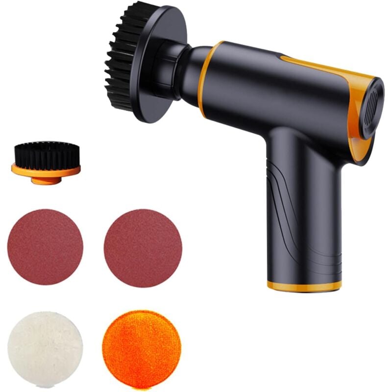 Ersandy - Mini-Akku-Autopolierer, wiederaufladbare Poliermaschine, 100 w, 1800 U/min, tragbare multifunktionale Poliermaschine für die Reparatur von
