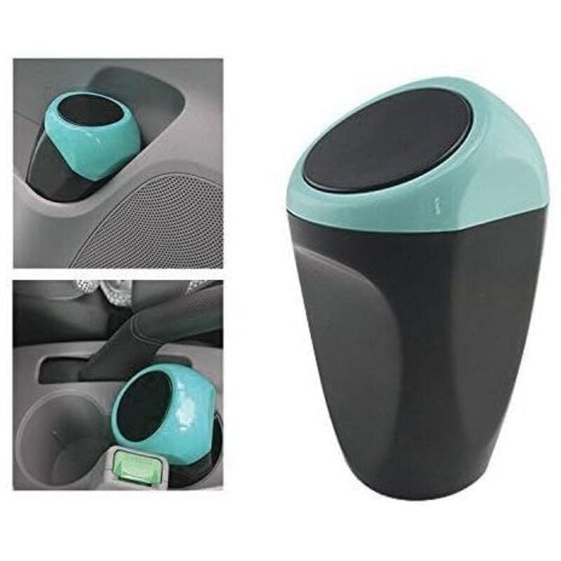 Odipie - Mini-Auto-Mülleimer, Kunststoff-Abfallbehälter, 16 x 8 cm, Mülleimer, Aufbewahrungsbehälter für Auto-Innenraum/Büro/Zuhause