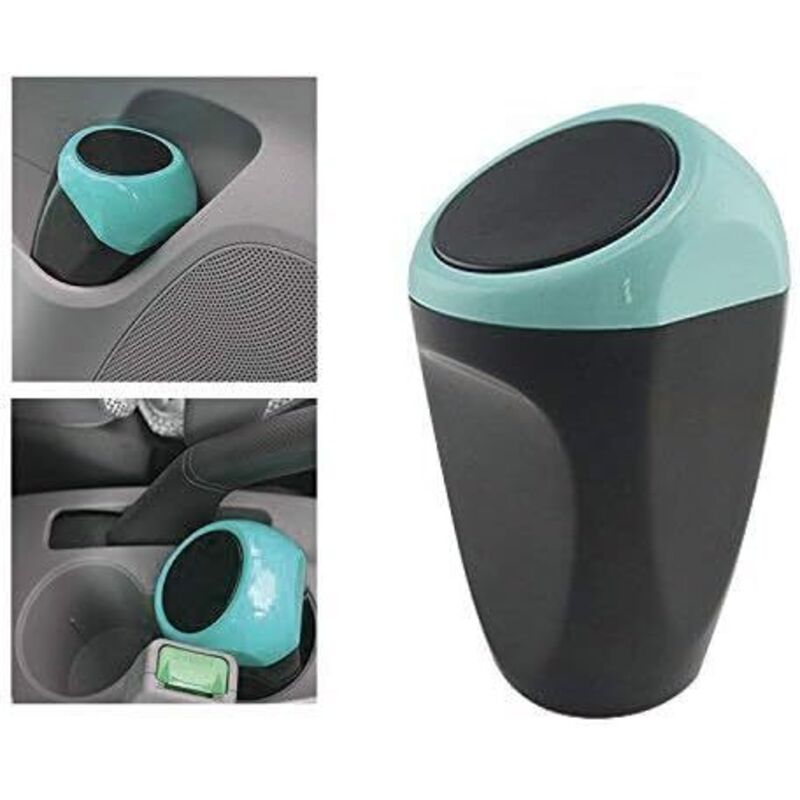Memkey - Mini-Auto-Mülleimer, Kunststoff-Abfallbehälter, 16 x 8 cm, Mülleimer, Aufbewahrungsbehälter für Auto-Innenraum/Büro/Zuhause