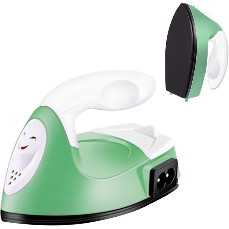 Mini-Bügeleisen, Mini-Heißpresse, Mini-Transferpresse für T-Shirts, Schuhe und Hüte, kleine Projekte mit Transferfolie (grün)