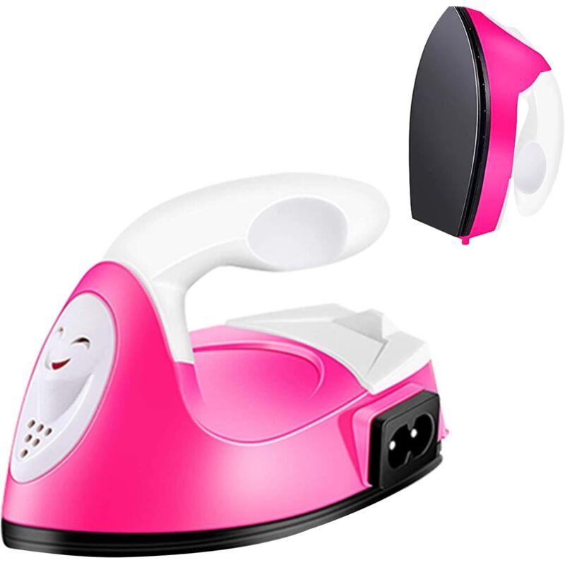 Mini-Bügeleisen, Mini-Heißpresse, Mini-Transferpresse für T-Shirts, Schuhe und Hüte, kleine Projekte mit Transferfolie (Rosenrot)