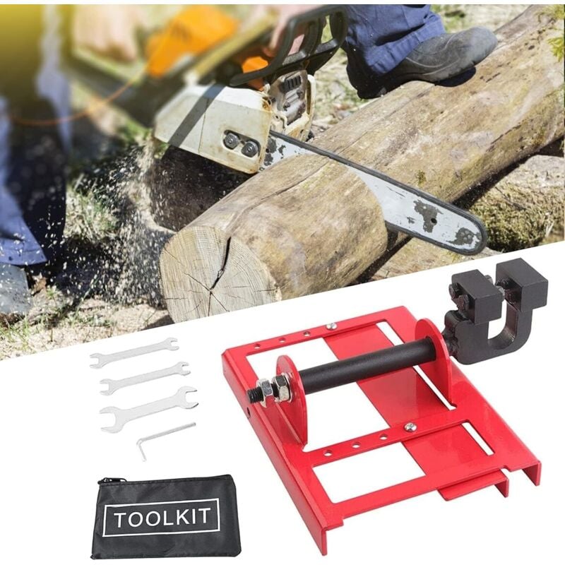 Mini chainsaw mill, wood cutting, chainsaw, grinder, wood guide rail for construction workers, contains 1 electric grinder, 1 set of assembly tools