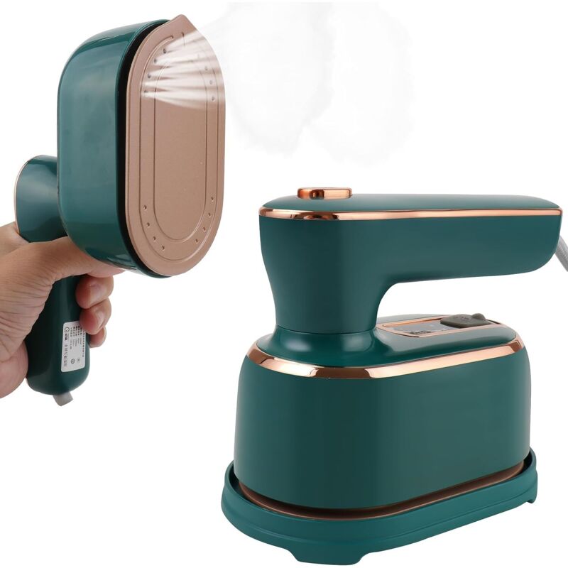 Mini-Dampfbügeleisen mit 100 Watt Leistung, faltbar, mit antihaftbeschichteter Keramiksohle, heizt in 15 Sekunden auf, ideal für Reisen und kleine