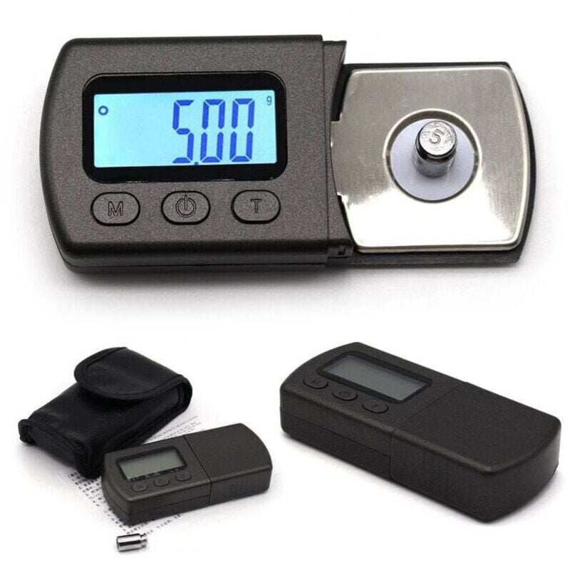 Aiperq - Mini-Digitalwaagenadapter, Vinyl-Plattenspielernadel, digitaler Plattenspieler-Stylus-Kraftskalenmessgerät-Tester,