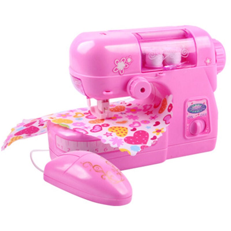 Mini Elektrische Nähmaschine Rollenspiel Spielzeug für Kinder Kinder Mädchen Geburtstag Weihnachten Kreatives Geschenk Pädagogisches Spielzeug