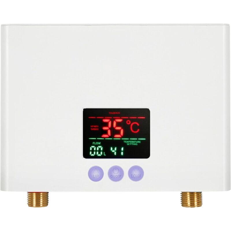 Mini-Elektro-Durchlauferhitzer, Durchlauferhitzer, kleiner Durchlauferhitzer mit LED-Temperaturanzeige, 220-V-Küchen-Durchlauferhitzer,