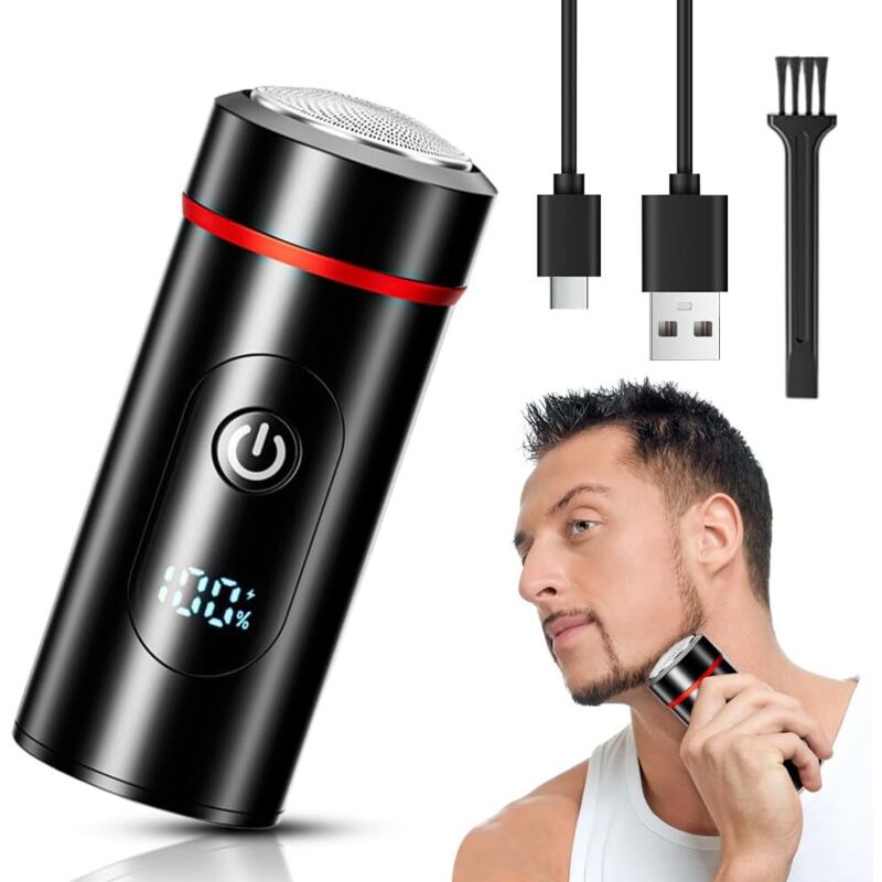 Mini-Elektrorasierer, Herren-Elektrorasierer, USB-wiederaufladbarer, wasserdichter Easy Trim Rasierer, multifunktionaler Rasierer, abwaschbar auf