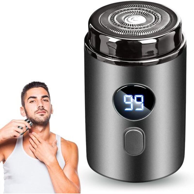 Mini-Elektrorasierer – Herrenrasierer – Mini-Elektrorasierer – USB-waschbarer Reiserasierer, für trockene und nasse Haut geeignet – mit Ersatzklinge