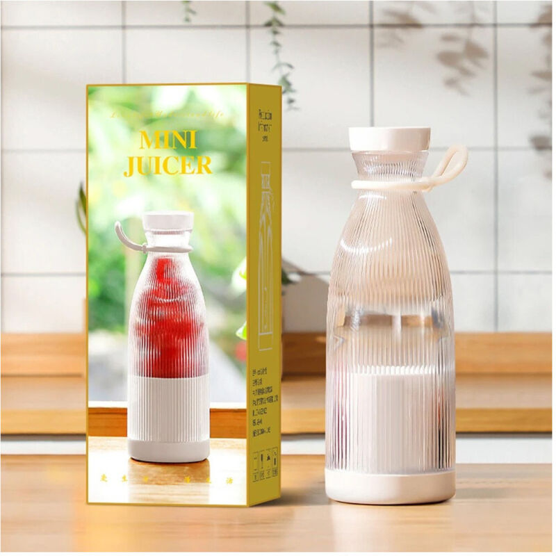Trade Shop Traesio - Trade Shop - Tragbarer Mini-Mixer, wiederaufladbare Flasche mit USB-Anschluss, 380 ml, für Reisen und Büro -