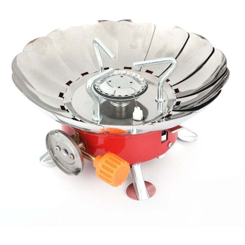 Mini-Gaskocher für den Außenbereich, 2800 W, tragbarer, faltbarer Mini-Gaskocher, Campingkocher, windfest, mit Piezozündung