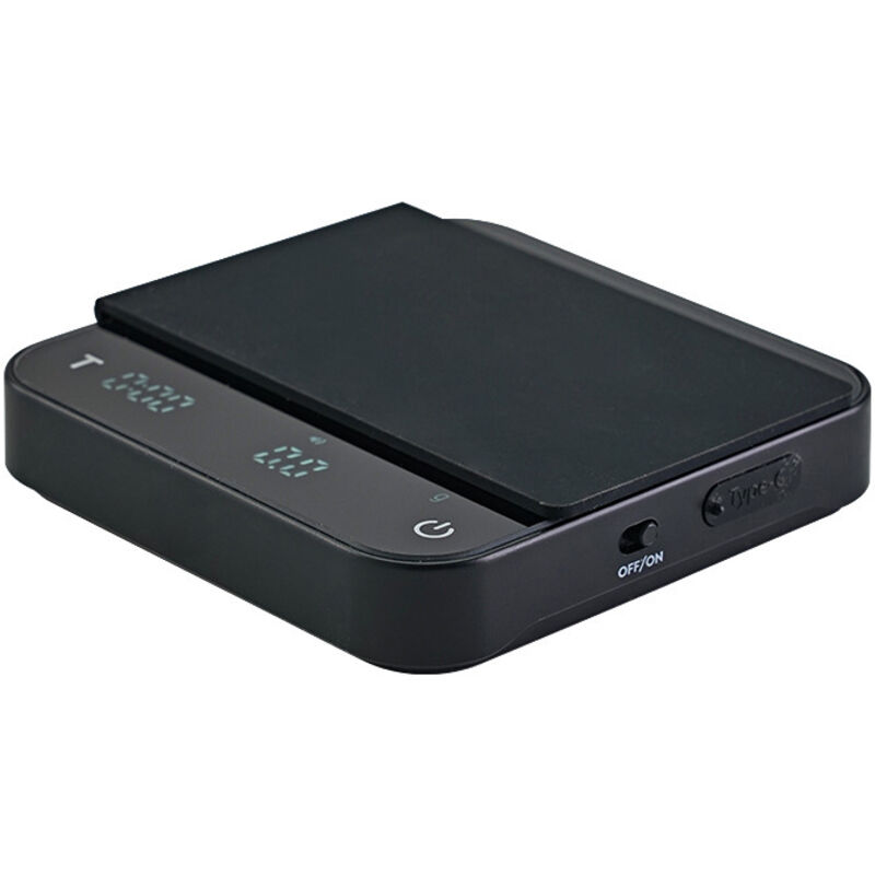 Mini-Kaffeewaage mit automatischem Timer, wiederaufladbare Espresso-Waage mit Timer, 2 kg/0,1 g Präzisionswaage für Espresso und Übergießer-Kaffee,