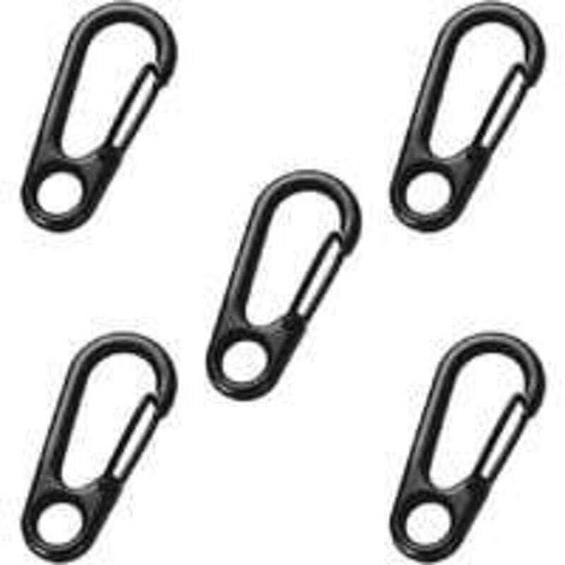 Mini-Karabiner-Clip, 5 Stück, Mini-Karabiner-Clip, Feder-Karabiner-Haken, Schlüsselanhänger-Verschlüsse, Mini-Karabiner-Clips, für Camping, Wandern