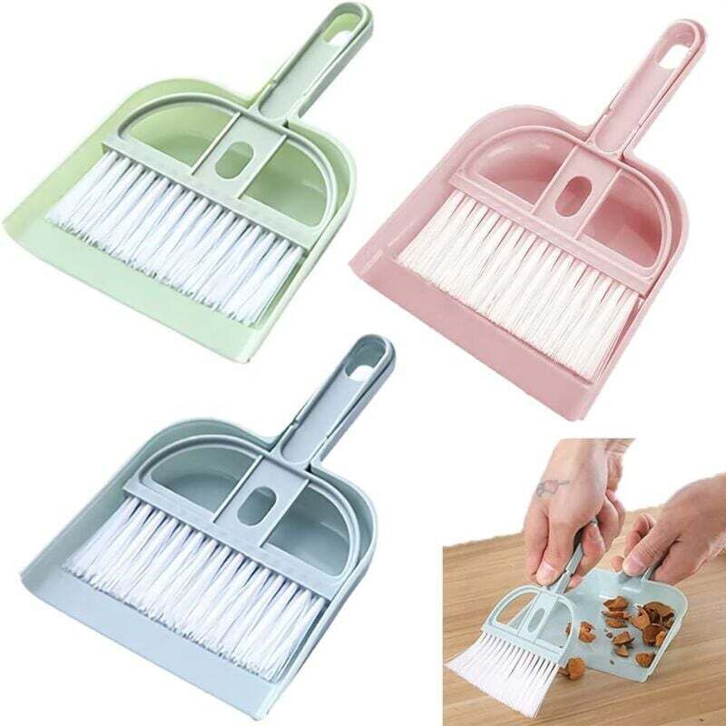 Mini-Kehrschaufel- und Besen-Set, 3-teiliges Mini-Kehrschaufel- und Besen-Set, Mini-Kehrschaufel- und Besen-Set, Mini-Tisch-Kehrschaufeln und -Besen,