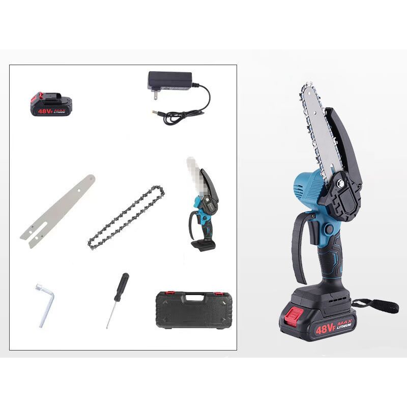 Mini-Kettensäge mit 1500-mAh-Akku, 6 Zoll, elektrische Kettensäge mit leistungsstarkem 21-V-800-W-Motor, Garten- und Holzbearbeitung.