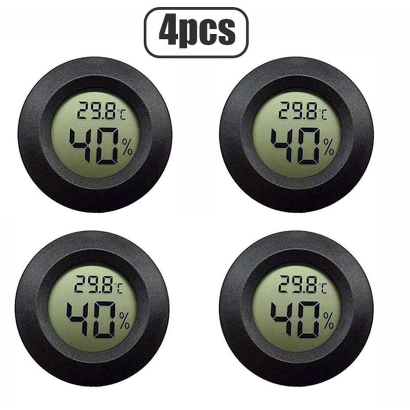 Mini-LCD-Display, rundes digitales Thermometer/Hygrometer für Kühlschränke und Gefrierschränke, Außen- und Innentemperaturmesser