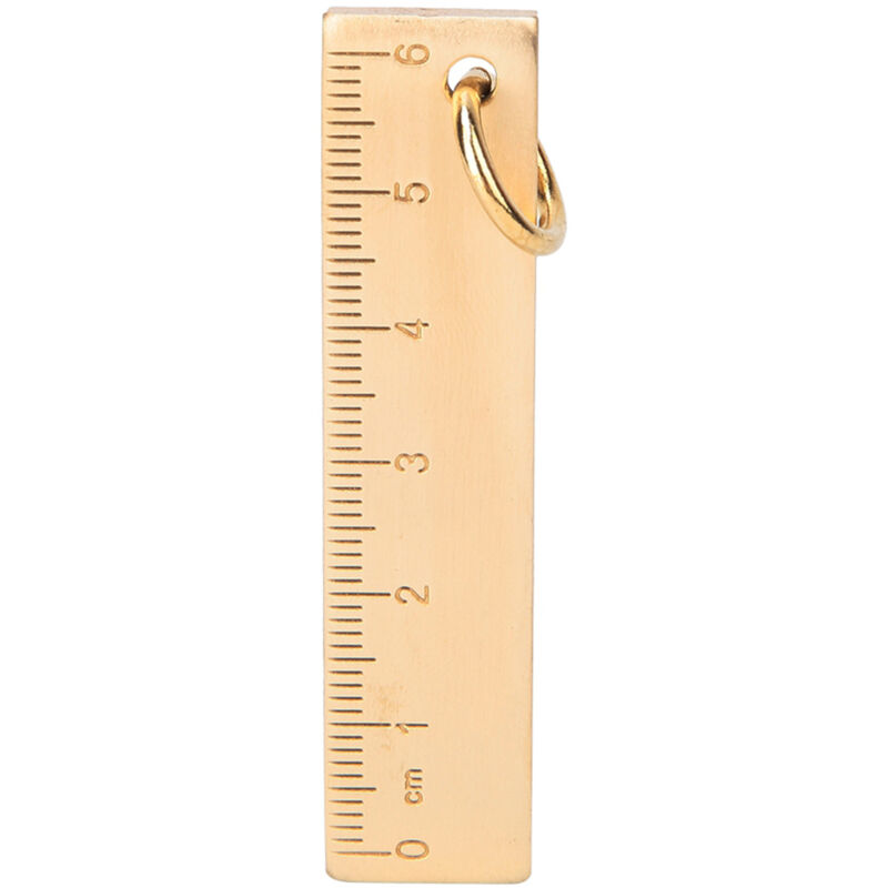 Mini-Messinglineal, 6 cm dick, 3 mm, Anhänger, Geschenk, Büro- und Schulbedarf