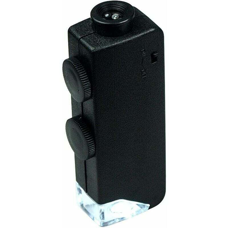 Mini-Mikroskop, 60- bis 100-facher Zoom, beleuchtete Juwelierlupe für Schmuck, Münzen, Edelsteine, Briefmarken, Uhren, Steine