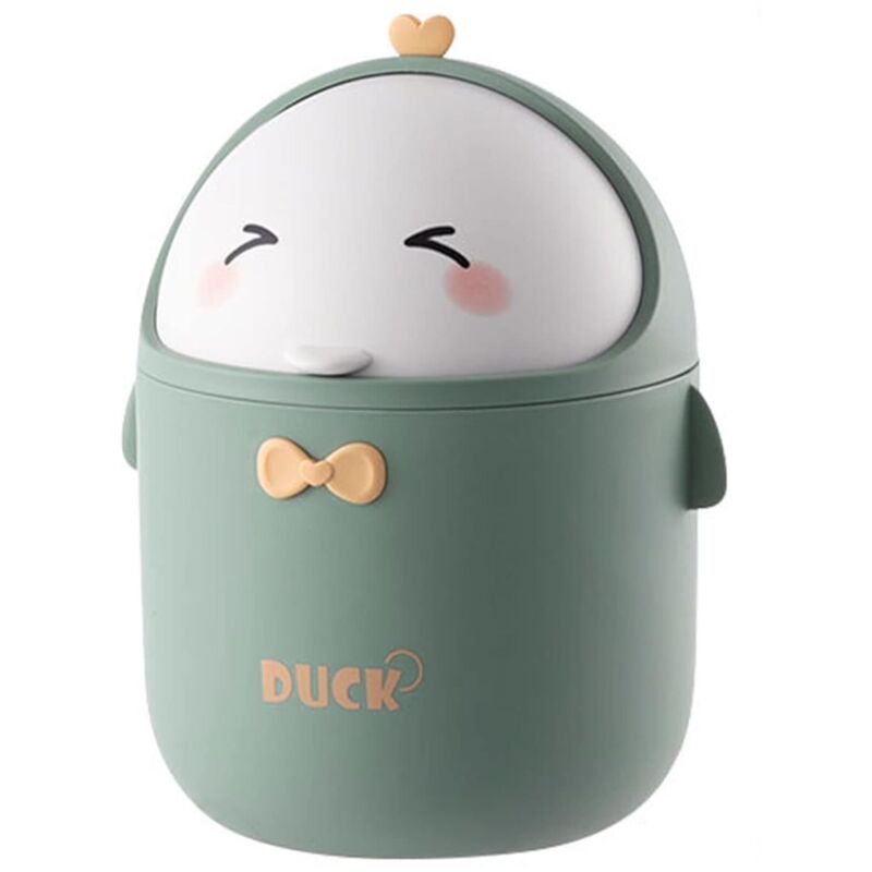 Mini-Mülleimer, kleiner Mülleimer, Tischmülleimer mit Deckel, kleiner Badezimmermülleimer, für Badezimmer, Büro, tragbarer Mülleimer im niedlichen