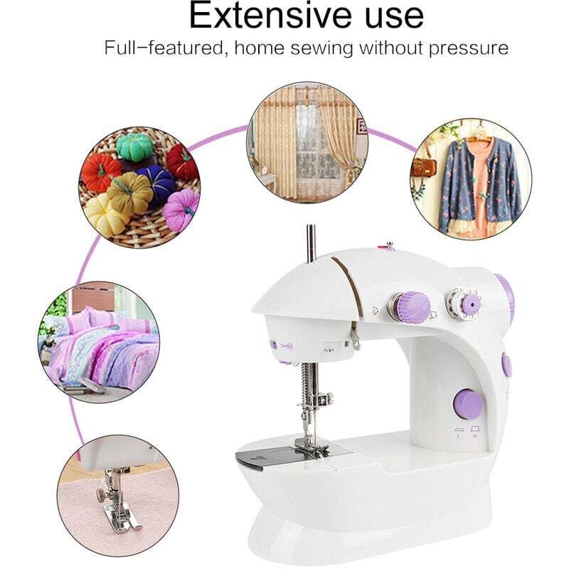 Mini-Nähmaschine für Anfänger, tragbare Nähmaschine mit zwei Geschwindigkeiten, Nähset für Zuhause, Reisen