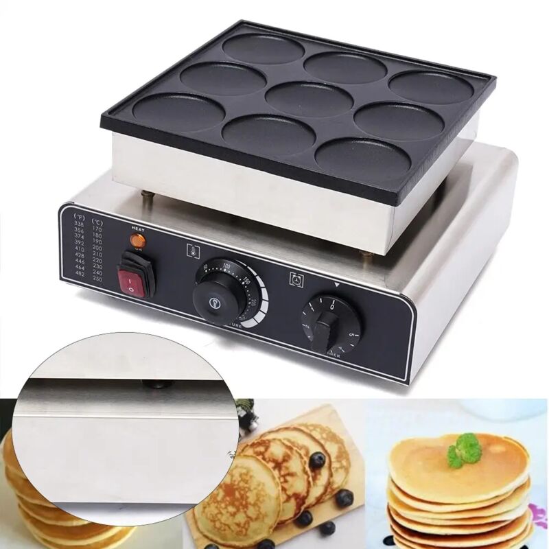 Mini-Pfannkuchenmaker, elektrisches Waffeleisen mit Antihaftbeschichtung, 900 W kommerzielles elektrisches Waffeleisen, zum Backen von Crêpes,