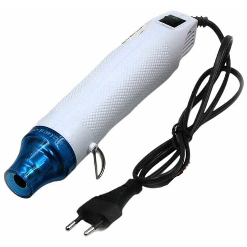 220 V Mini-Heißluftpistole, Hand-Heißluftpistole für Schrumpfverpackungen, Schrumpfschläuche, Epoxidharz, Prägung, Heimwerken (weiß)