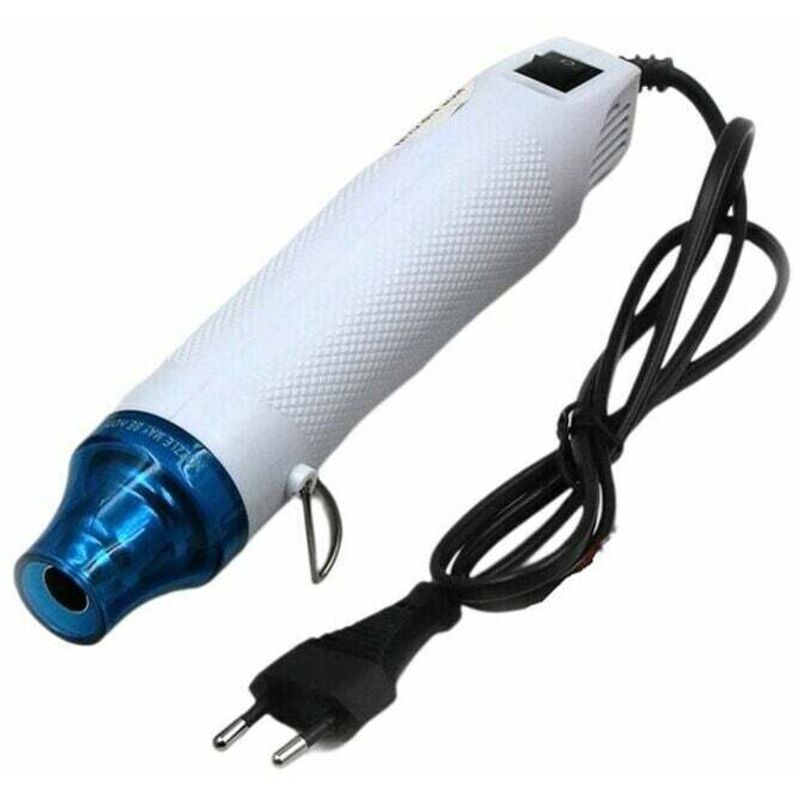 220 V Mini-Heißluftpistole, tragbare Heißluftpistole für Schrumpfverpackungen, Schrumpfschläuche, Epoxidharz, Prägungen und Heimwerken (weiß)