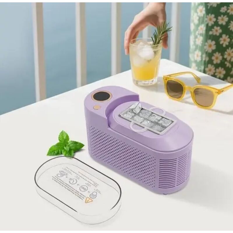 Mini-praktische kleine Eismaschine, 8-Eis-Eismaschine, Heim-Hochgeschwindigkeits-Eis, 21,6 9,3 12,8 cm