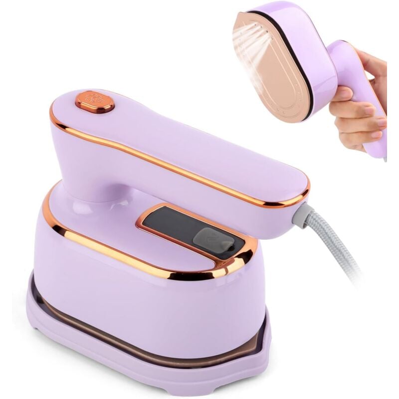 Mini-Reisebügeleisen, 1000 W, tragbares 2-in-1-Dampfbügeleisen für trockene und feuchte Wäsche, Schnelldampf in 20 Sekunden, 100-ml-Wassertank