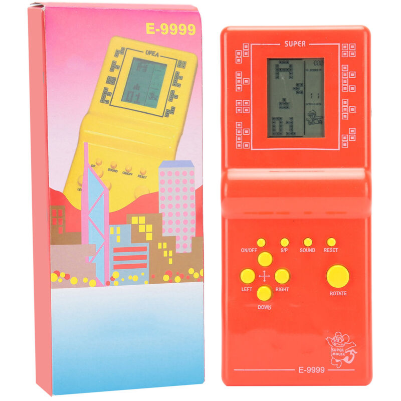 Mini-Retro-Spielkonsole in Rot und Schwarz – Tragbares Spielzeug für Kinder E9999