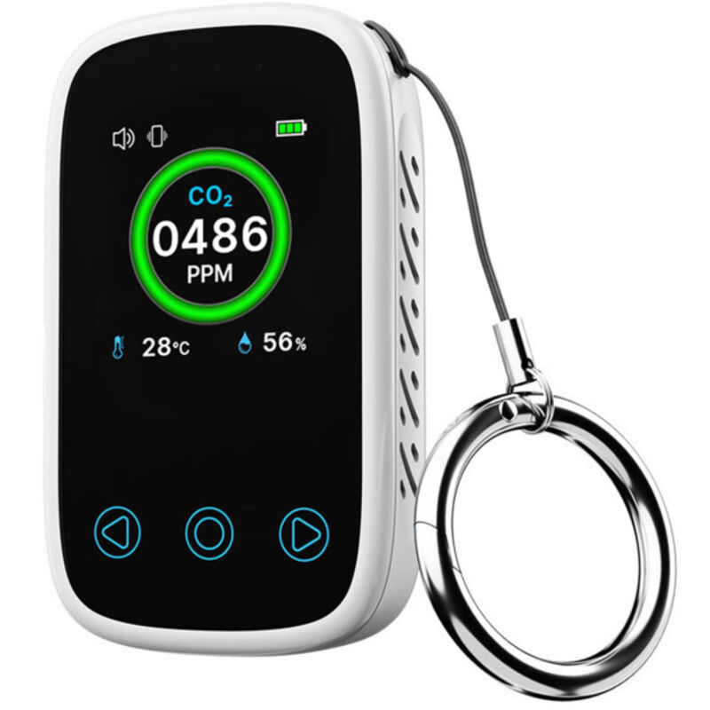 Mini rilevatore di CO2 4 in 1 avanzato, monitor della qualità dell'aria, misura CO2, temperatura, umidità e pressione barometrica.