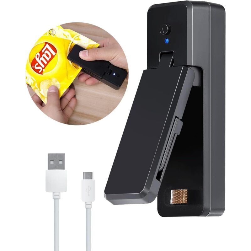 Mini-Schweißgerät, 2-in-1 Mini-Heißsiegelgerät mit Schneidevorrichtung, mit Magnet, tragbares manuelles Schweißgerät für Plastikbeutel mit Krümeln