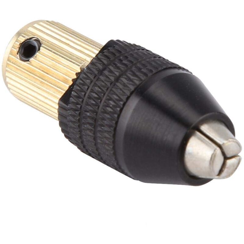 Aougo - Mini-Selbstspannfutter, Mini-Bohrfutter, Spannkapazität 0,3–3,4 mm (2,35 mm Loch), Mini-Bohrmaschinen-Zubehör, Spannzange, für Motorwelle