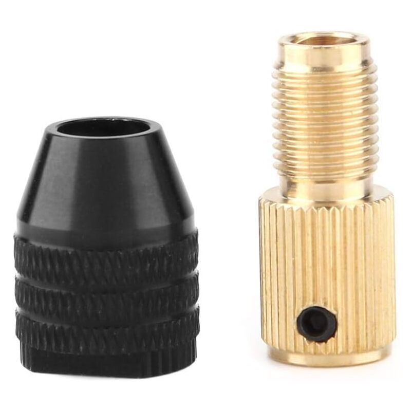 Memkey - Mini-Selbstspannfutter, Mini-Elektrobohrfutter, Spannkapazität 0,3–3,4 mm (2 mm Loch), Mini-Elektrobohrzubehör-Spannzange, für Motorwelle
