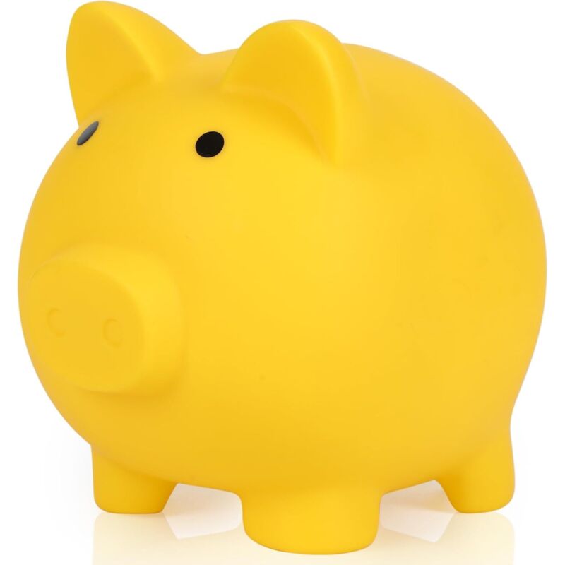 Mini-Spardose für Jungen, unzerbrechliche gelbe Spardose, bestes Geburtstagsgeschenk und