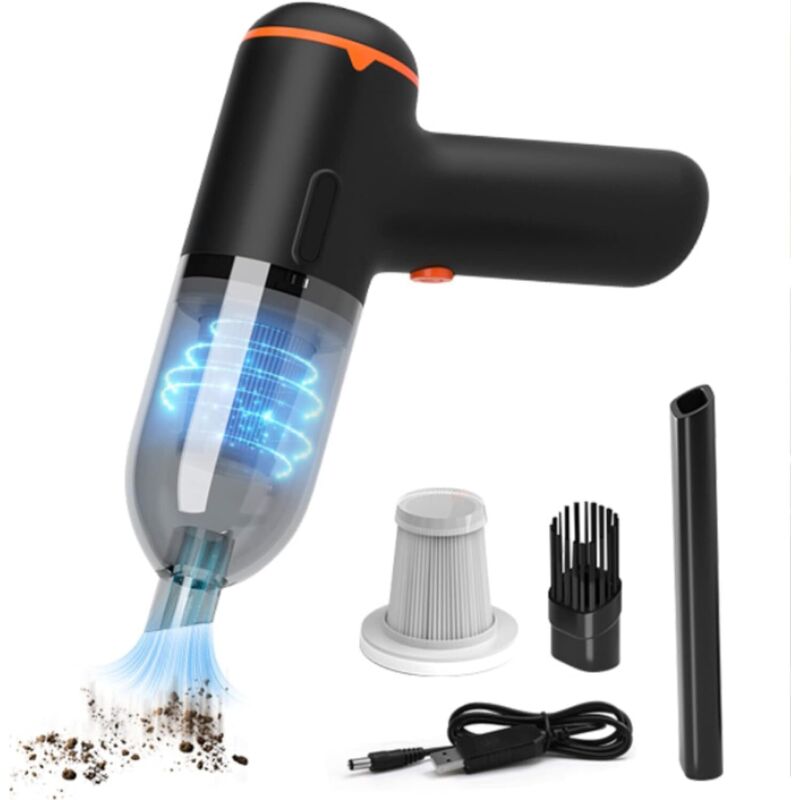 Mini-Staubsauger, 120 W leistungsstarker Handstaubsauger fürs Auto, kleiner Handstaubsauger zur Staubentfernung für Auto, Zuhause, Büro und