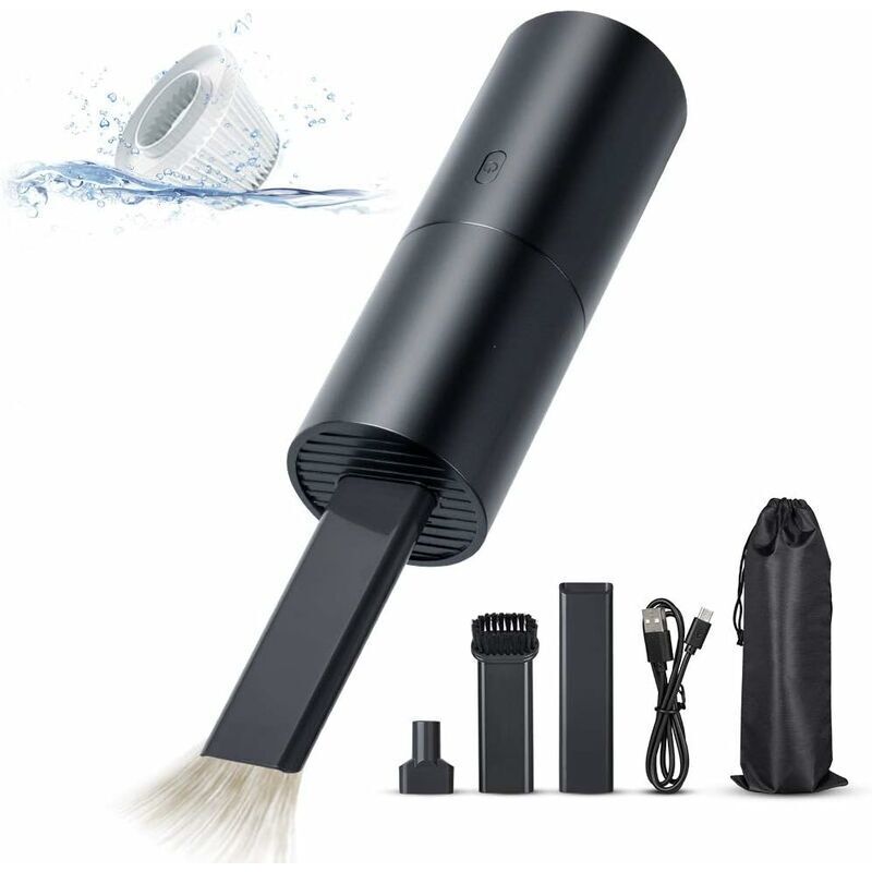Mini-Staubsauger, kabelloser Handstaubsauger, leistungsstarke 2-in-1-Funktion mit USB-Akku (Saug- und Blasfunktion), leichter, tragbarer Staubsauger