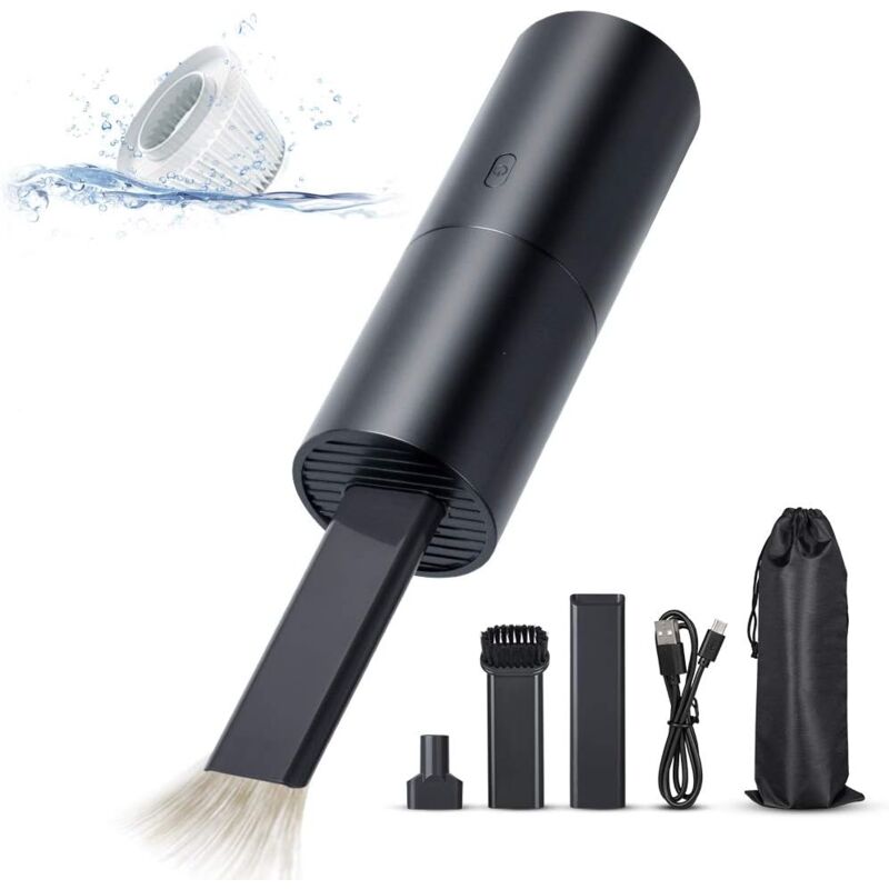 Mini-Staubsauger, kabelloser Handstaubsauger, usb wiederaufladbar, leistungsstarker 2-in-1-Saugnapf, tragbarer, leichter Staubsauger für Auto,