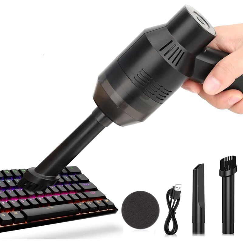 Mini-Staubsauger-Tastatur für Computer, elektrischer Staubsauger, kabelloser tragbarer Staubsauger, bestes Reinigungsgerät für Staub, Laptop, Auto