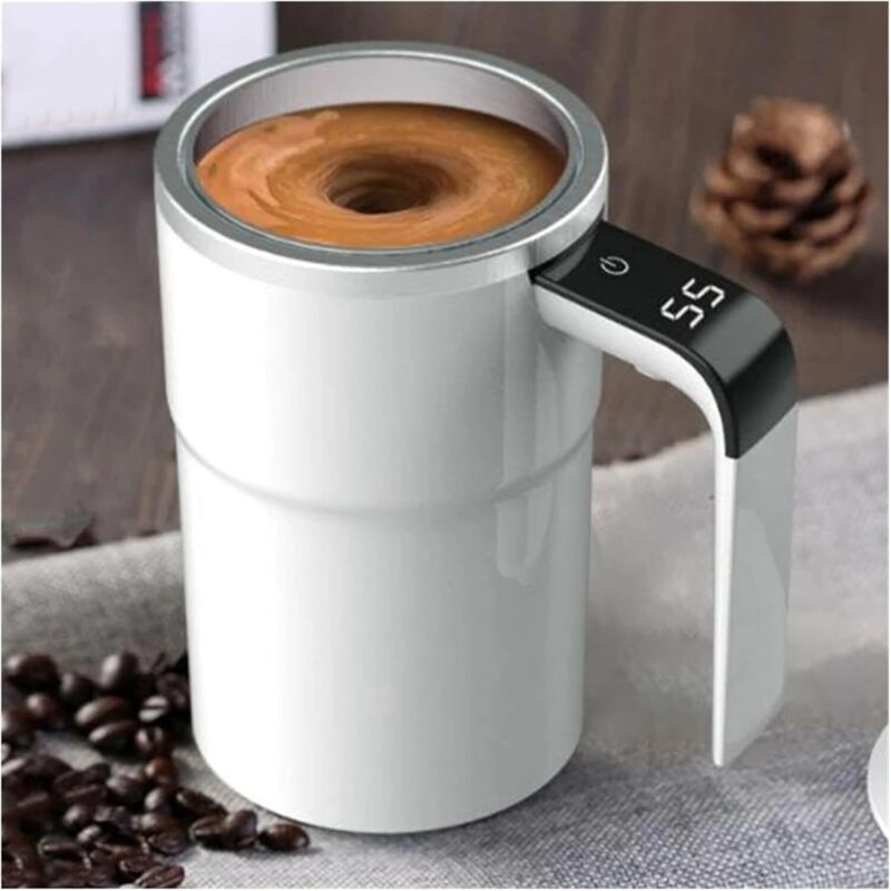 Mini tasse à café électrique auto-mélangante 380 ml – Tasse magnétique rechargeable par USB pour les amateurs de thé et de café