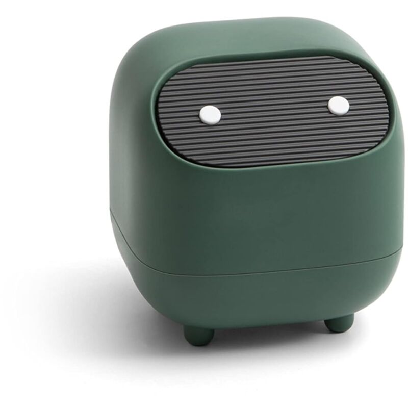 Ersandy - Mini-Desktop-Mülleimer mit Deckel, doppelschichtiger Ninja-Mülleimer, der Küchen- und Badezimmergerüche effektiv isoliert.