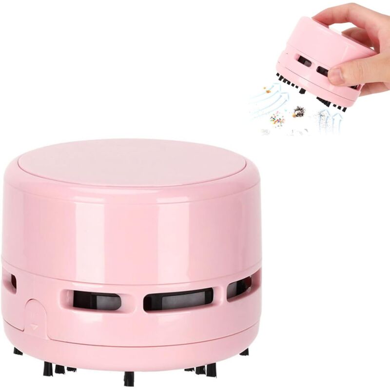 Mini-Tischstaubsauger, tragbarer Tischstaubsauger für Tisch, Schreibtisch, Kissen, Auto, Tastatur, kabellos, 2 x AA-Batterien – Batterien nicht