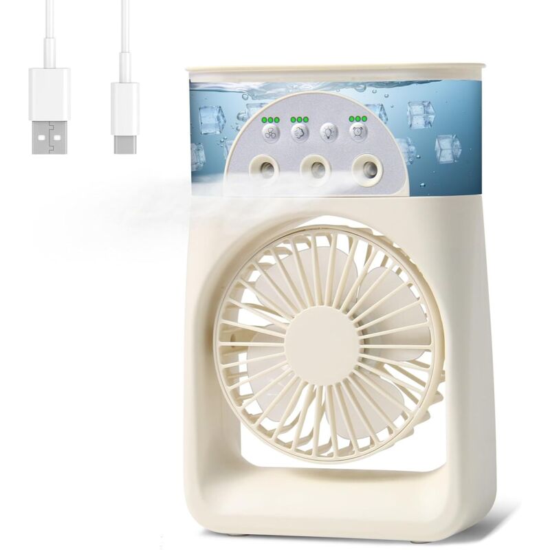 Mini-Tragbare Klimaanlage, 4-in-1 Tragbare Klimaanlage, Luftkühler, Klimaanlagenlüfter, Leise Tragbare Klimaanlage, Leistungsstarker Mini-Ventilator